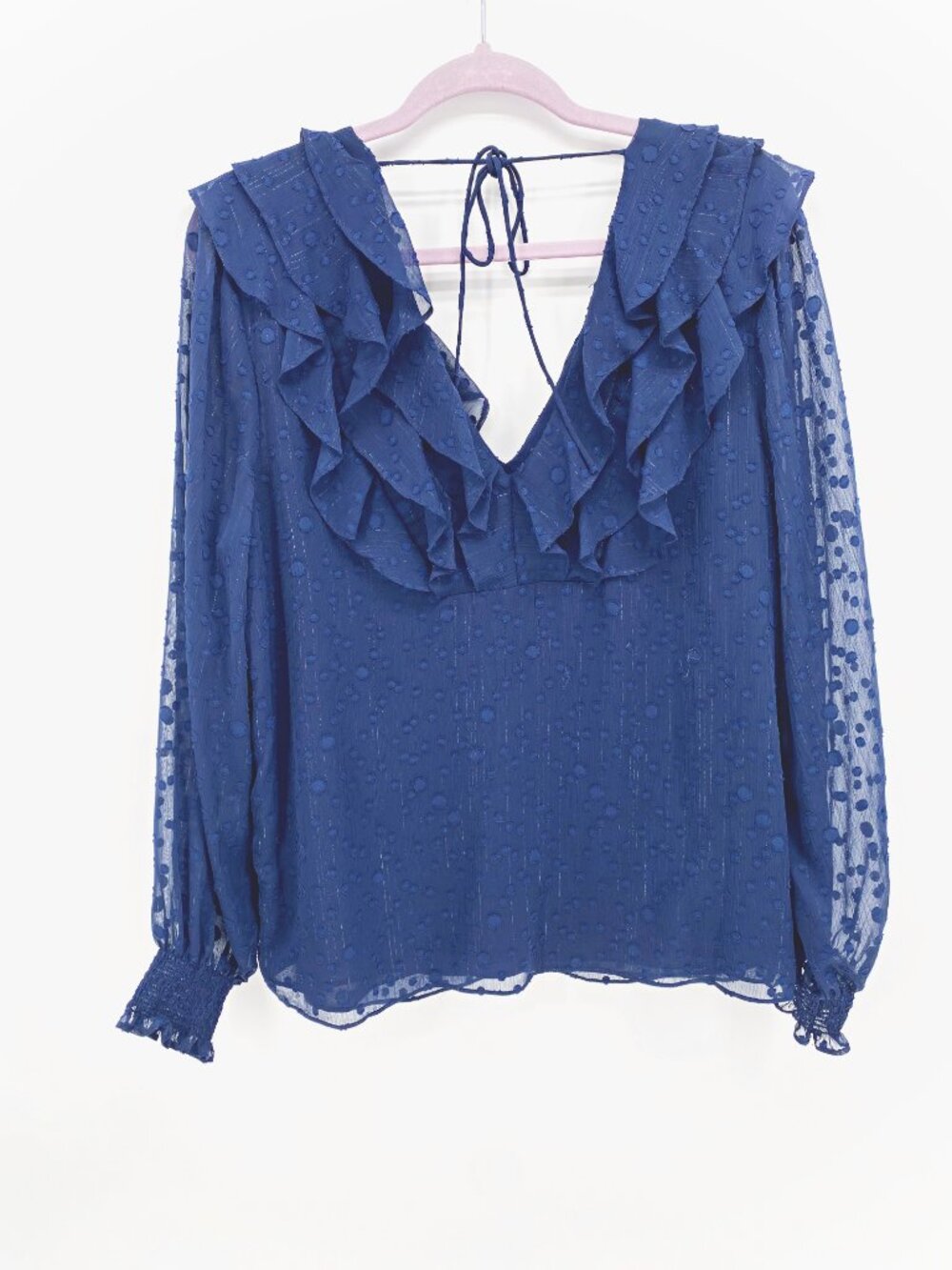 Hutch Swiss Dot Ruffle Blouse - Picture 8 of 13